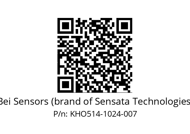  KHO5_14//RG5L//01024K4//GNR020//--DD-- Bei Sensors (brand of Sensata Technologies) KHO514-1024-007