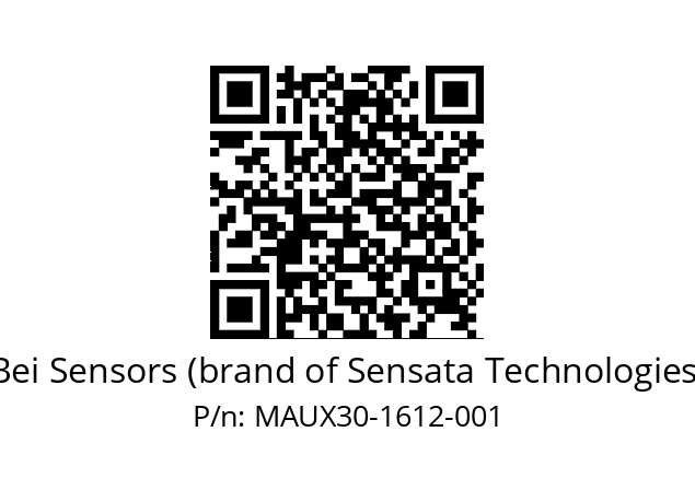  MAUX_30//PBGB//16B12//E2R// Bei Sensors (brand of Sensata Technologies) MAUX30-1612-001