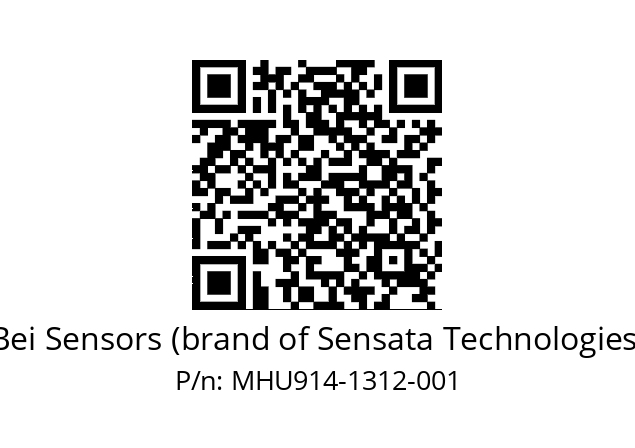  MHU9_14//PSPG//13B12D5//S6R//U0D4-- Bei Sensors (brand of Sensata Technologies) MHU914-1312-001