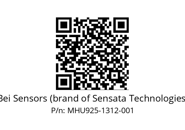  MHU9_25//PSSG//13B12D5//S6R//U0DA-- Bei Sensors (brand of Sensata Technologies) MHU925-1312-001