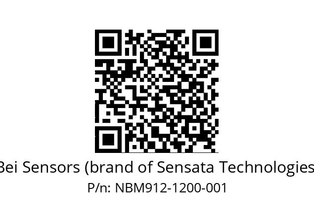  NBM9_12//5V2//M12//V6A// Bei Sensors (brand of Sensata Technologies) NBM912-1200-001