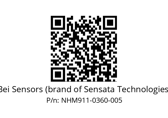  NHM9_11//5NI9//00360C10//NBR//--07-- Bei Sensors (brand of Sensata Technologies) NHM911-0360-005