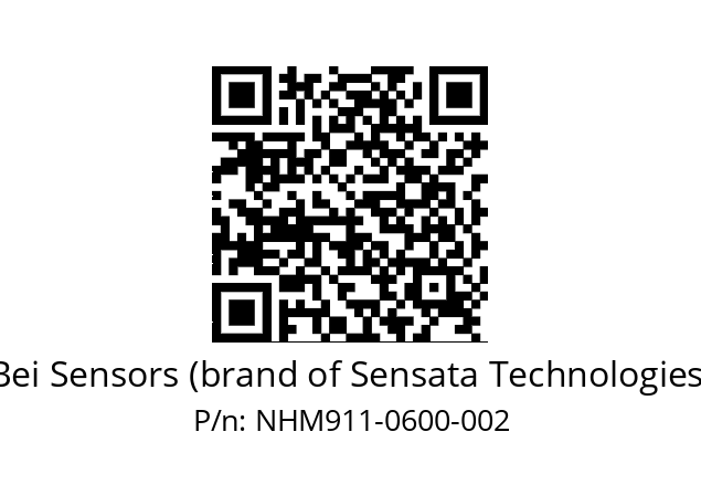  NHM9_11//5VM//C60//VBR//--07-- Bei Sensors (brand of Sensata Technologies) NHM911-0600-002