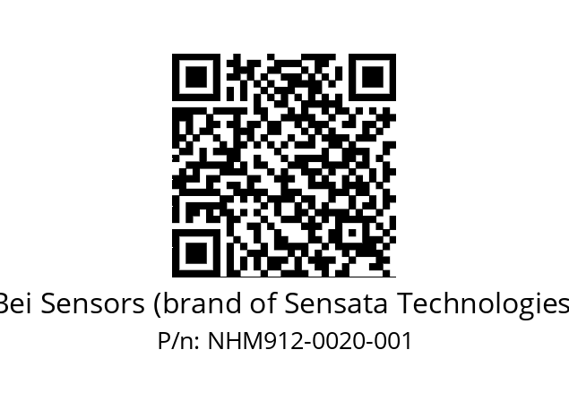  NHM9_12//5VM//D20//V6R// Bei Sensors (brand of Sensata Technologies) NHM912-0020-001