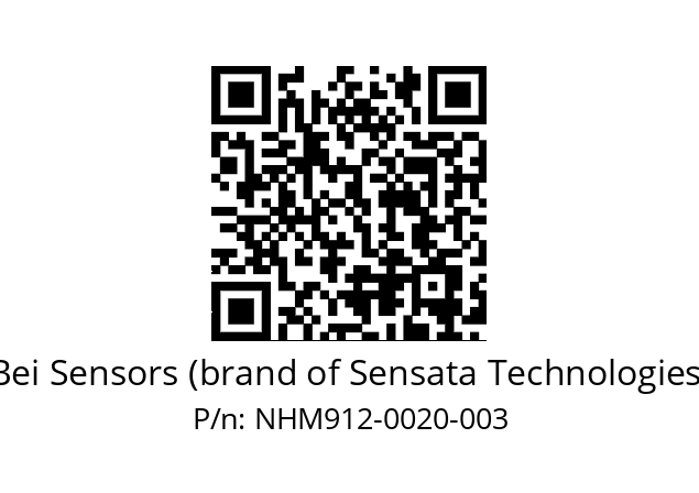  NHM9_12//5V2//D20//V6R// Bei Sensors (brand of Sensata Technologies) NHM912-0020-003