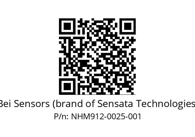  NHM9_12//5VM//D25//V4A// Bei Sensors (brand of Sensata Technologies) NHM912-0025-001