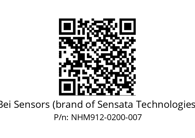  NHM9_12//5V2//C20//VBR// Bei Sensors (brand of Sensata Technologies) NHM912-0200-007