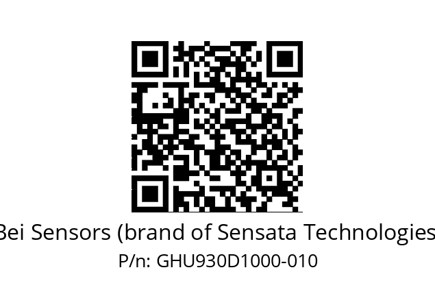  GHU9_30//2G29//10000//G8R//--DA-- Bei Sensors (brand of Sensata Technologies) GHU930D1000-010