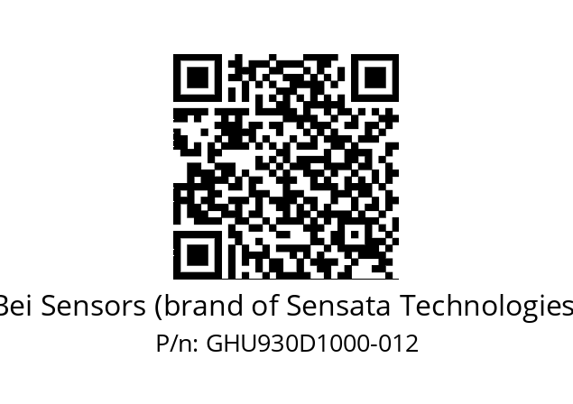  GHU9_30//5G59//10000//G3R020//--DA-- Bei Sensors (brand of Sensata Technologies) GHU930D1000-012