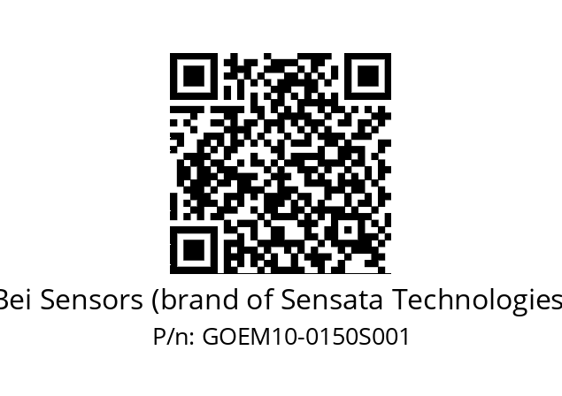  GOEMS10//5GT1/07/00150//00A020//----06 Bei Sensors (brand of Sensata Technologies) GOEM10-0150S001