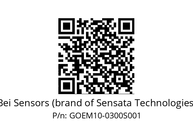  GOEMS10//5GT2/07/00300//00A020//----06 Bei Sensors (brand of Sensata Technologies) GOEM10-0300S001