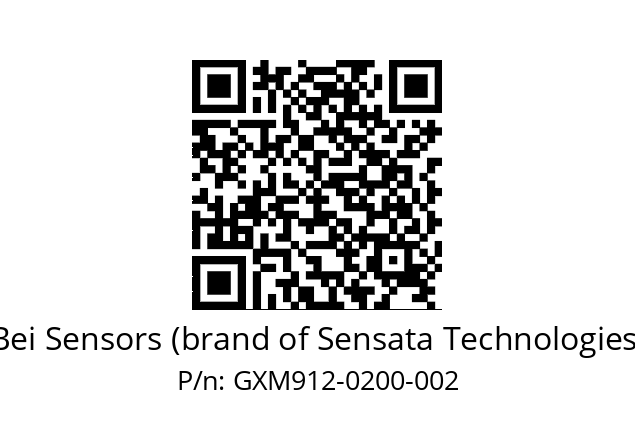  GXM9_12//5GT3//00200//G3A020// Bei Sensors (brand of Sensata Technologies) GXM912-0200-002