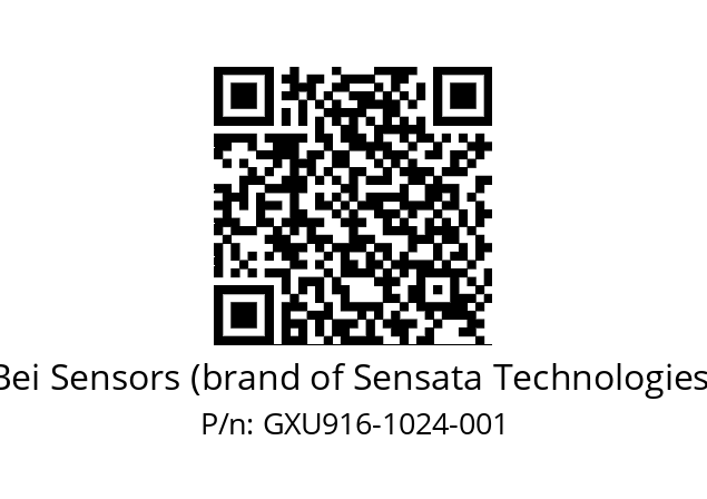  GXU9_16//5GT9//01024//G6R//U0DA-- Bei Sensors (brand of Sensata Technologies) GXU916-1024-001