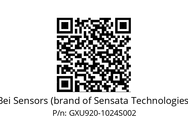  GXU9S20/0U/3G39//01024//G6R//U0D4-- Bei Sensors (brand of Sensata Technologies) GXU920-1024S002