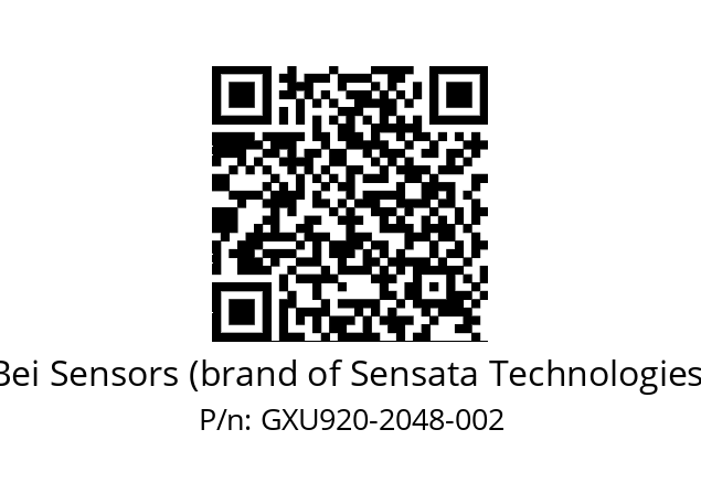  GXU9_20//5G59//02048//G6R//U0D4-- Bei Sensors (brand of Sensata Technologies) GXU920-2048-002