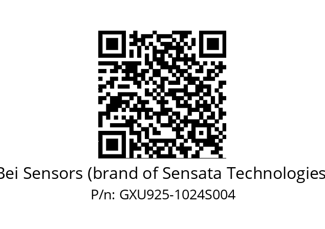  GXU9S25/02/5G59//01024//G3R150//U0DA-- Bei Sensors (brand of Sensata Technologies) GXU925-1024S004