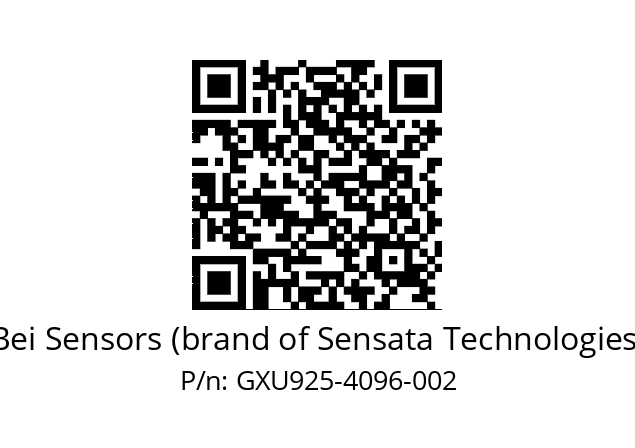  GXU9_25//2G29//04096//G6R//U0D4-- Bei Sensors (brand of Sensata Technologies) GXU925-4096-002