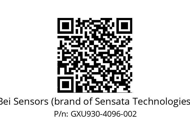  GXU9_30//5G59//04096//G6R//--DA-- Bei Sensors (brand of Sensata Technologies) GXU930-4096-002