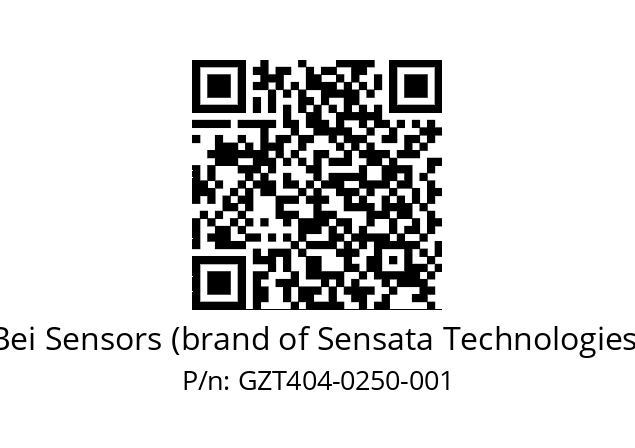  GZT4_04//5G59//00250//G3R020//A0D6-- Bei Sensors (brand of Sensata Technologies) GZT404-0250-001