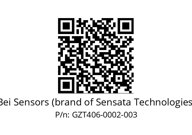  GZT4_06//2G25//00002//G3R005//--D6-- Bei Sensors (brand of Sensata Technologies) GZT406-0002-003