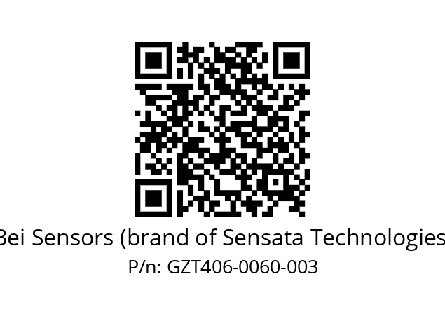  GZT4_06//5G59//00060//G3R020//--D6-- Bei Sensors (brand of Sensata Technologies) GZT406-0060-003