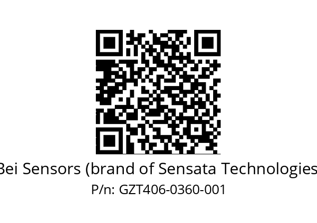  GZT4_06//9G59//00360//G3R005//--D6-- Bei Sensors (brand of Sensata Technologies) GZT406-0360-001