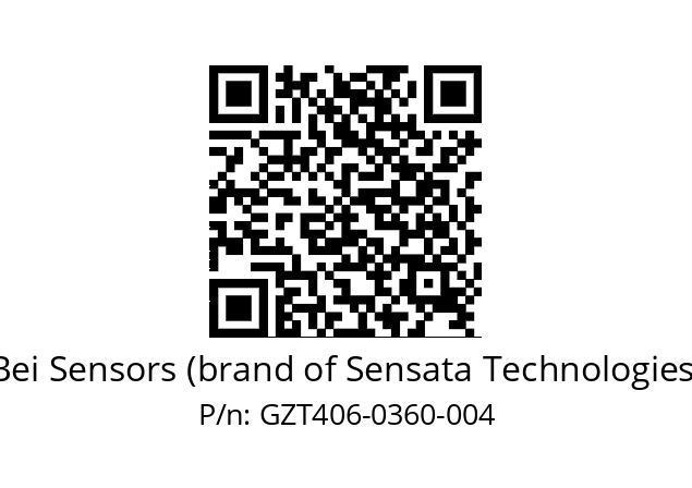  GZT4_06//9G59//00360//G3R005// Bei Sensors (brand of Sensata Technologies) GZT406-0360-004