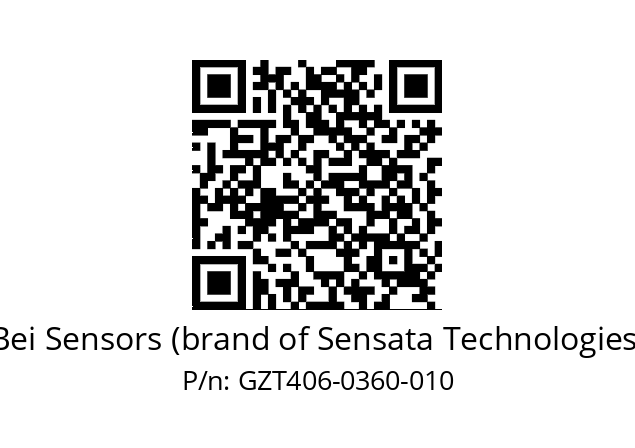  GZT4_06//5G59//00360//G3R120//--D6-- Bei Sensors (brand of Sensata Technologies) GZT406-0360-010