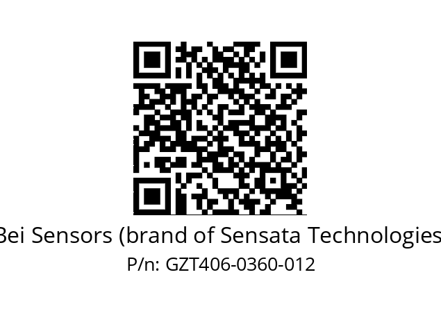  GZT4_06//5G59//00360//G3R010//--S6-- Bei Sensors (brand of Sensata Technologies) GZT406-0360-012