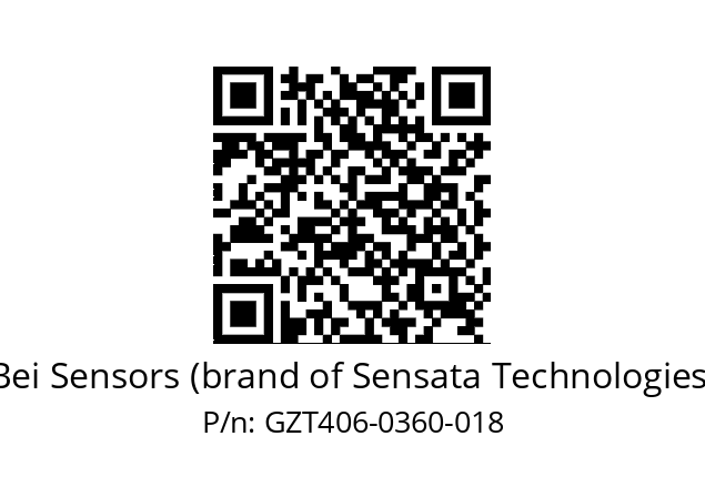  GZT4_06//5G59//00360//G3R100//--D6-- Bei Sensors (brand of Sensata Technologies) GZT406-0360-018