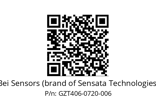  GZT4_06//5G59//00720//G3R020//--D6-- Bei Sensors (brand of Sensata Technologies) GZT406-0720-006