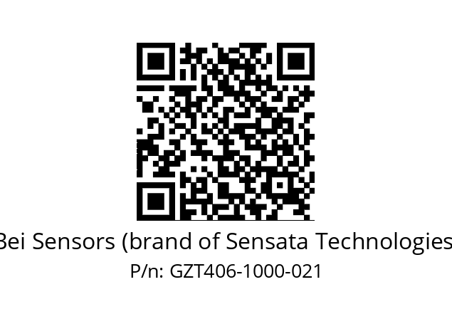  GZT4_06//5G57//01000//G3R020//--D6-- Bei Sensors (brand of Sensata Technologies) GZT406-1000-021