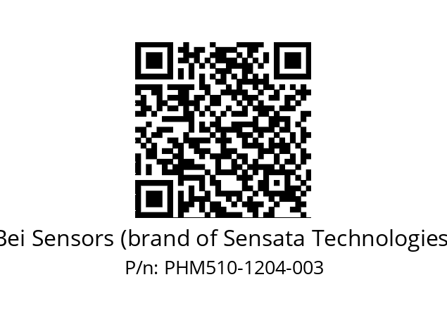  PHM5_10//PS5G//12B04//S3X010//--03-- Bei Sensors (brand of Sensata Technologies) PHM510-1204-003