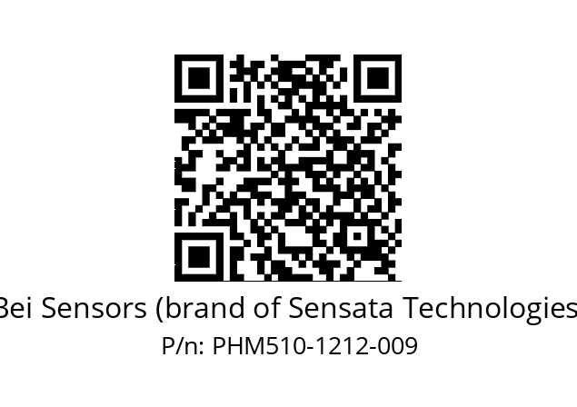  PHM5_10//PSSG//12B12D4//S5A080// Bei Sensors (brand of Sensata Technologies) PHM510-1212-009