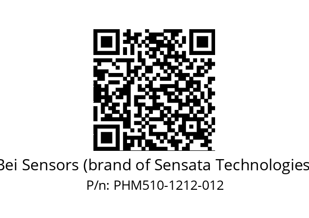  PHM5_10//PS5G//12B12//S3X010//--03-- Bei Sensors (brand of Sensata Technologies) PHM510-1212-012