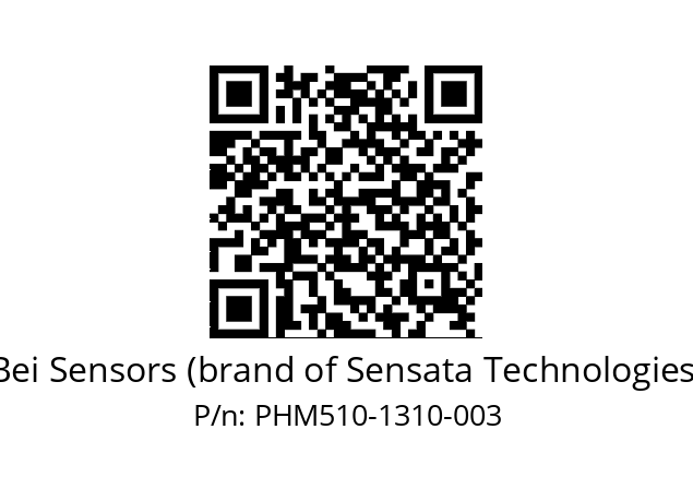  PHM5_10//PSSG//13B10D5//S5R020// Bei Sensors (brand of Sensata Technologies) PHM510-1310-003