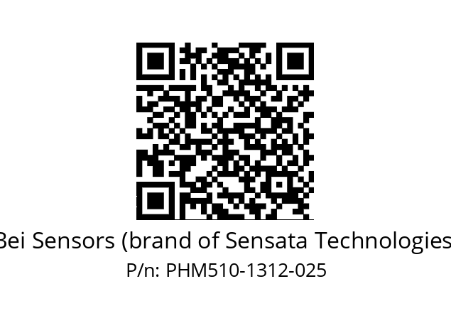  PHM5_10//PSSG//13B12D5//S5R100// Bei Sensors (brand of Sensata Technologies) PHM510-1312-025