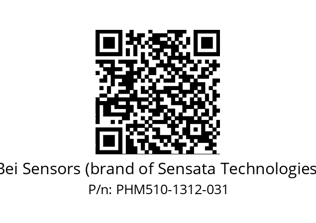  PHM5_10//PSSG//13B12D5//S6Z// Bei Sensors (brand of Sensata Technologies) PHM510-1312-031