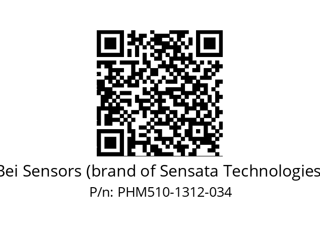  PHM5_10//5S6G//13B12//S3A005//--03-- Bei Sensors (brand of Sensata Technologies) PHM510-1312-034