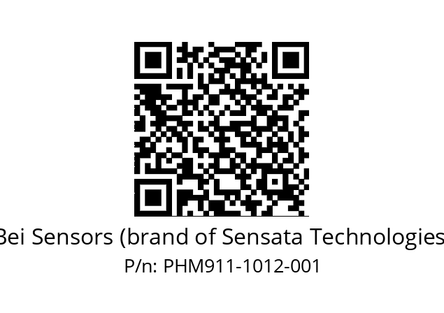  PHM9_11//PS5G//10B12//S3A100//--07-- Bei Sensors (brand of Sensata Technologies) PHM911-1012-001