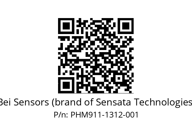  PHM9_11//PPXG//13B12D5//P6R//--07-- Bei Sensors (brand of Sensata Technologies) PHM911-1312-001