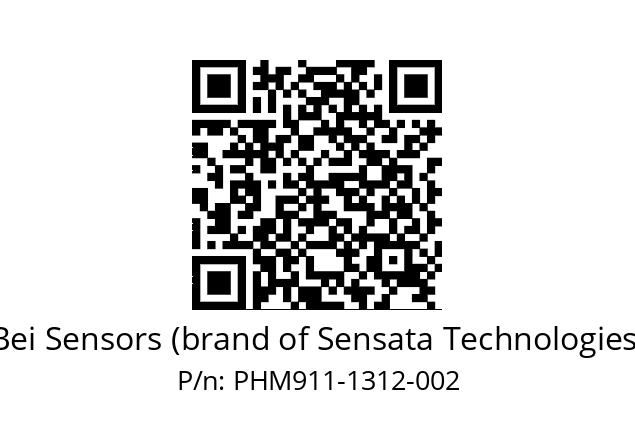  PHM9_11//PSSG//13B12D5//S5R020//--07-- Bei Sensors (brand of Sensata Technologies) PHM911-1312-002