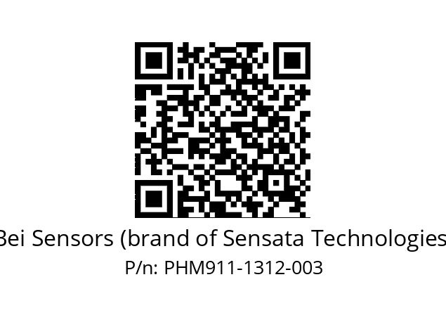  PHM9_11//PS5B//13B12//S3A020//--07-- Bei Sensors (brand of Sensata Technologies) PHM911-1312-003