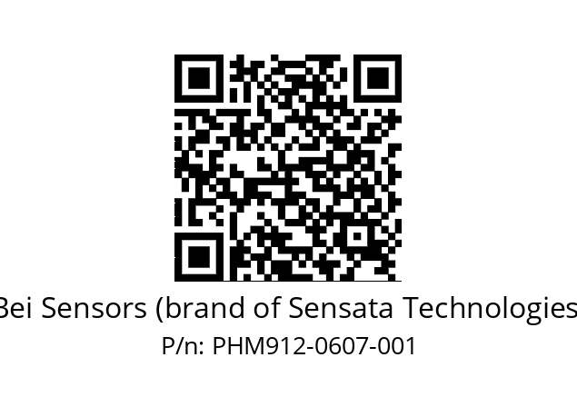  PHM9_12//PPXG//06B07D5//P6R// Bei Sensors (brand of Sensata Technologies) PHM912-0607-001