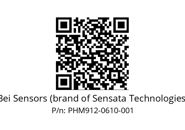  PHM9_12//592G//06B10//S9Z020// Bei Sensors (brand of Sensata Technologies) PHM912-0610-001