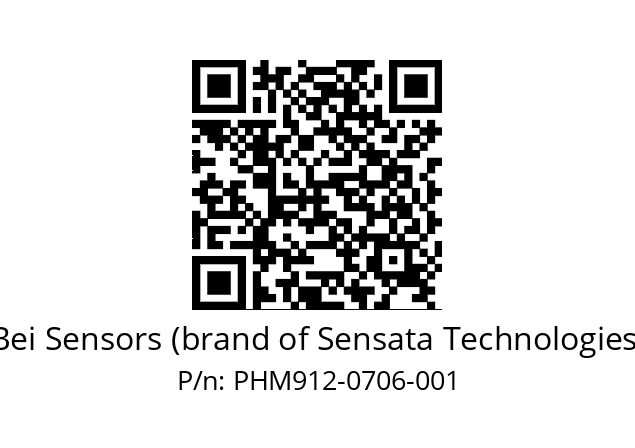  PHM9_12//592G//07B06//S9Z020// Bei Sensors (brand of Sensata Technologies) PHM912-0706-001