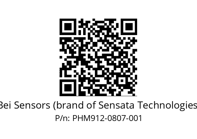  PHM9_12//592G//08B07//SHZ020// Bei Sensors (brand of Sensata Technologies) PHM912-0807-001