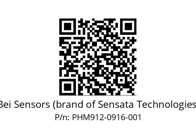  PHM9_12//PSSG//09B16D5//S6R// Bei Sensors (brand of Sensata Technologies) PHM912-0916-001