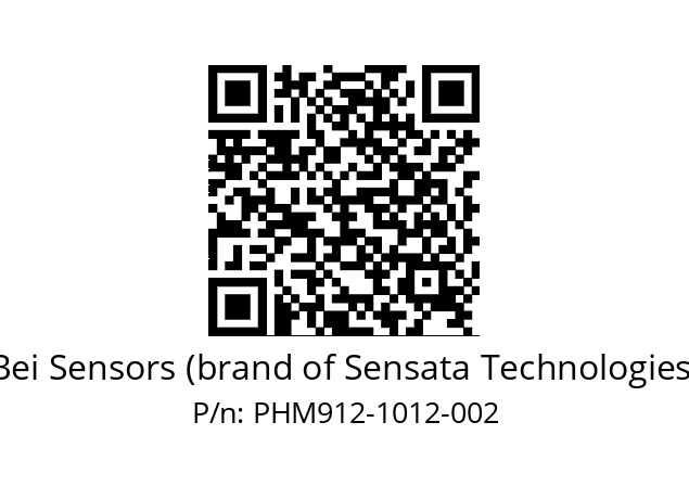  PHM9_12//5S6G//10B12//S3R020// Bei Sensors (brand of Sensata Technologies) PHM912-1012-002