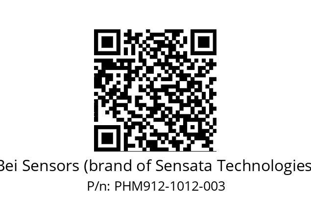  PHM9_12//PSSG//10B12D4//S6R// Bei Sensors (brand of Sensata Technologies) PHM912-1012-003